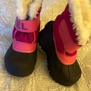 Sorel Kids Boots in Pink and Black